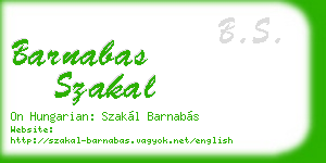 barnabas szakal business card
